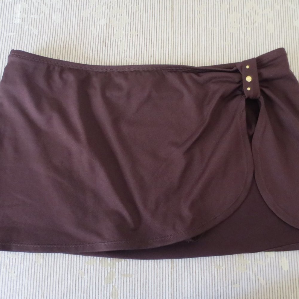 Sexy brown swimsuit skirt skort Size 12
